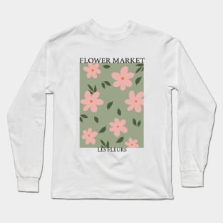 Abstract Flower Market Illustration 10 Long Sleeve T-Shirt